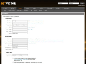 betvictor casino registration
